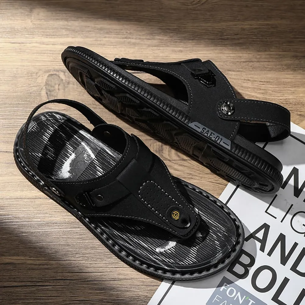 Men's Beach Sandals Handmade Sandals Fishing Outdoor Adjustable Casual Walking Shoes