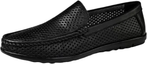 Men's Breathable Leather Loafers – Lightweight Slip-On Shoes with Anti-Slip Sole, Comfortable and Casual Slip-Resistant Design