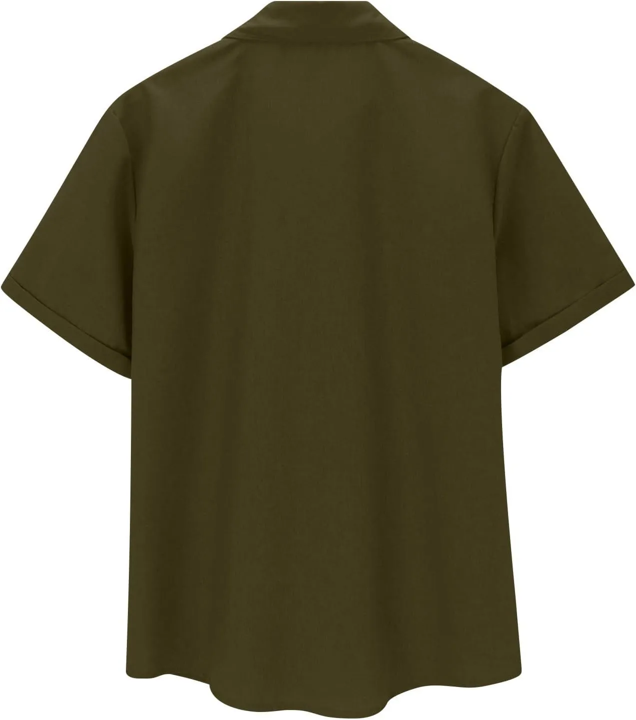 Men's Casual Linen Shirts Lightweight Short Sleeve Button Down Dress Shirt Summer Beach Lapel Collared Business Tops