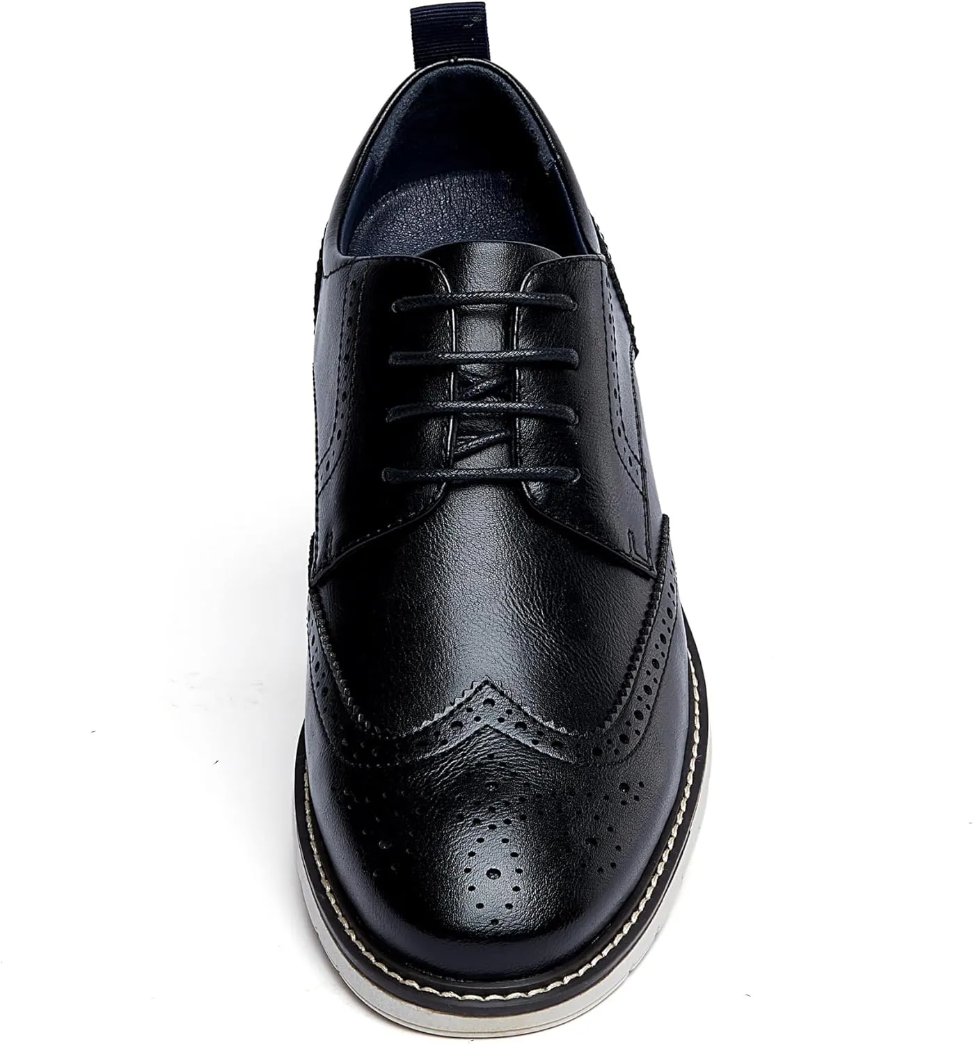 Men's Casual Oxfords Plain Toe Business Formal Dress Shoes Brown Black