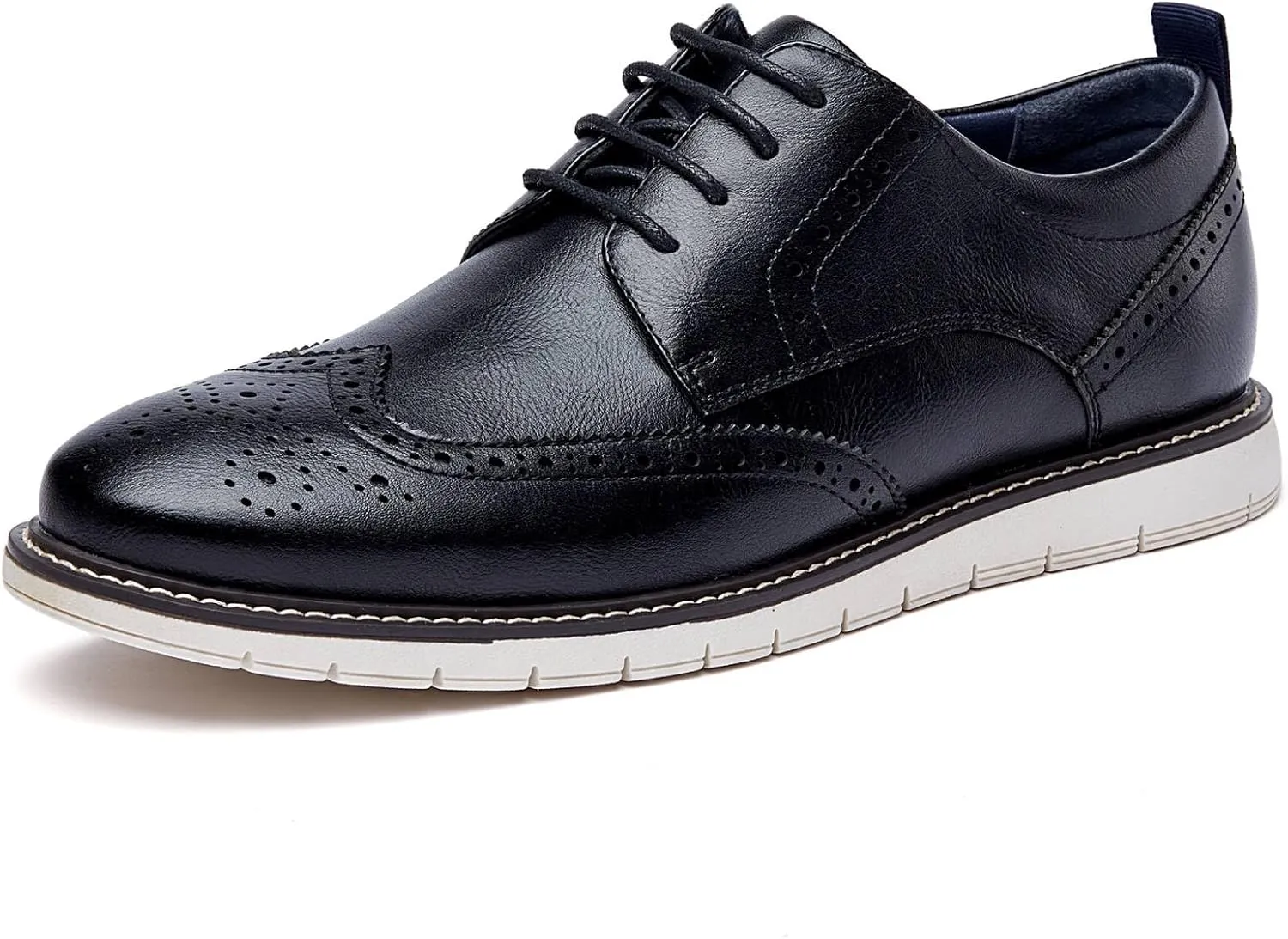 Men's Casual Oxfords Plain Toe Business Formal Dress Shoes Brown Black
