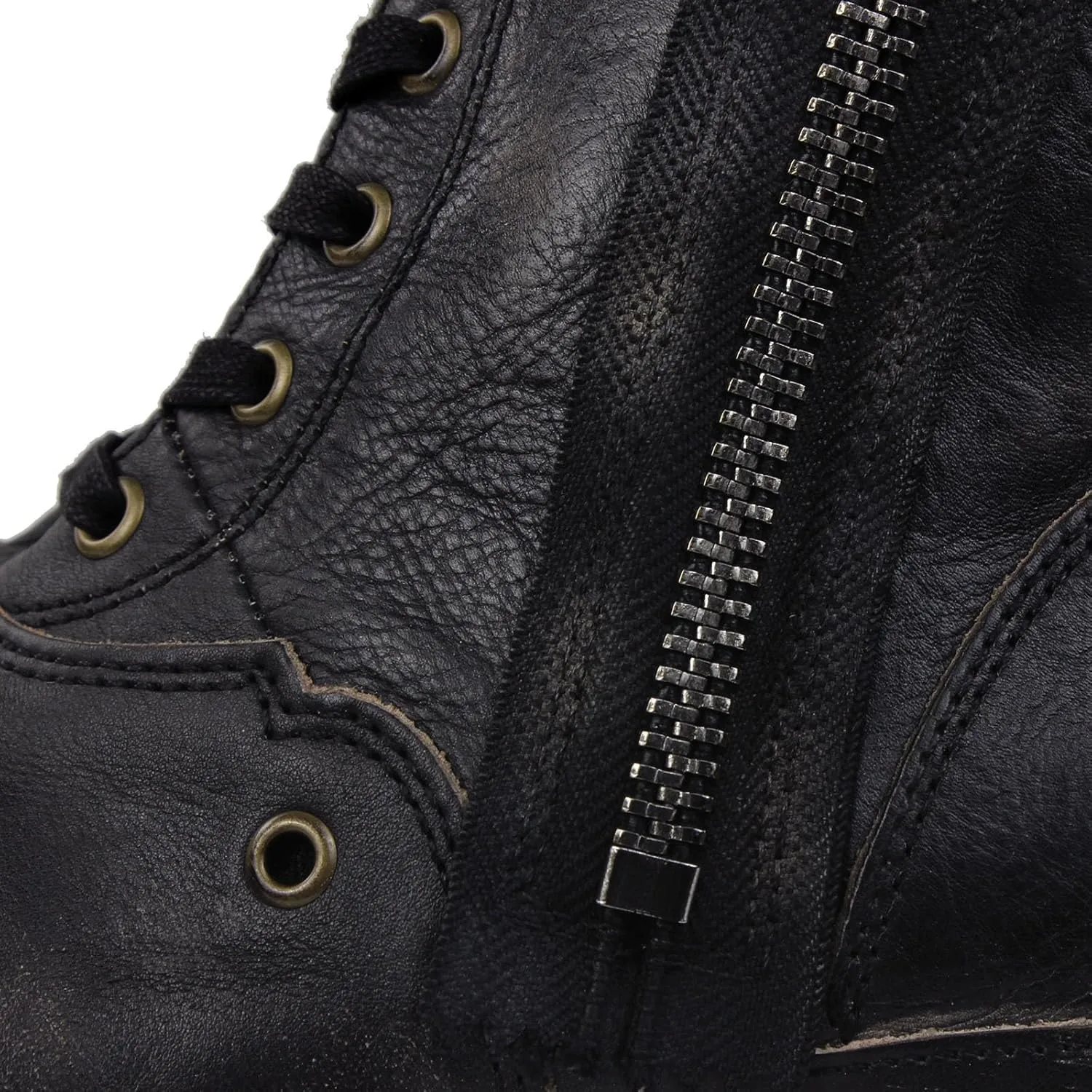 Mens Chukka Biker Cowboy Stylish Motorcycle Combat Hiking Fashion Casual Cowhide Leather Ankle Side Zipper Boots CD-5008-8-Retro-US-R