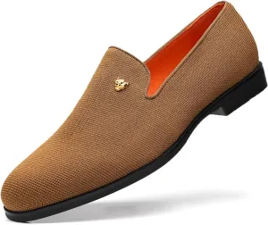 Men's Dress Loafers Stylish Flying Woven Party Wedding Shoes