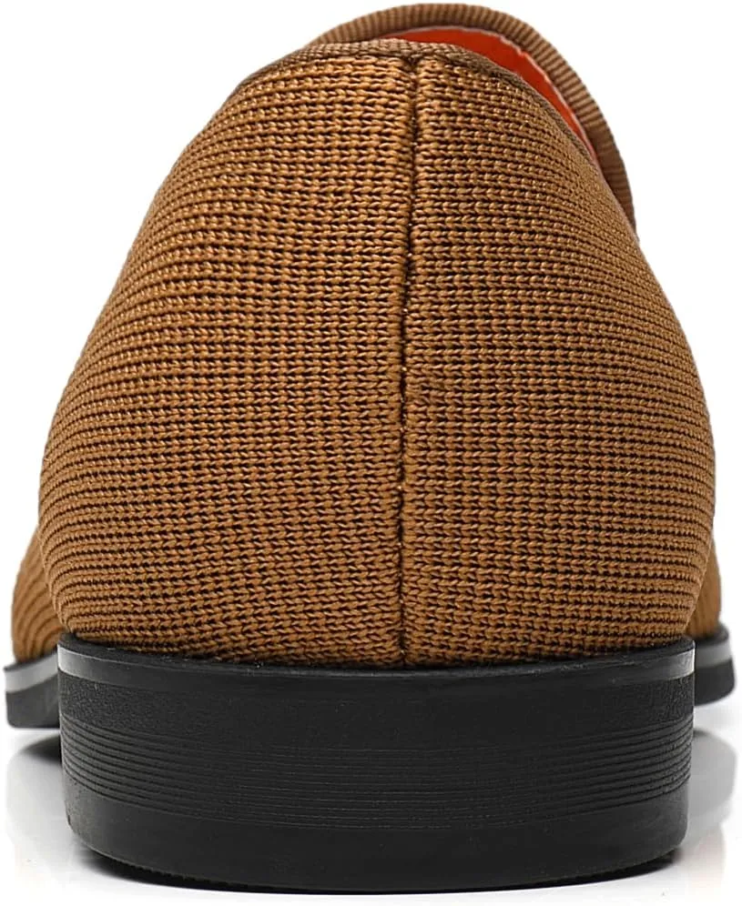 Men's Dress Loafers Stylish Flying Woven Party Wedding Shoes