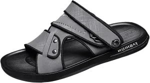 Men's Flat Sandals Double Use Slippers Sandals Beach Wear Fashionable Sandals Comfortable Walking Sandals