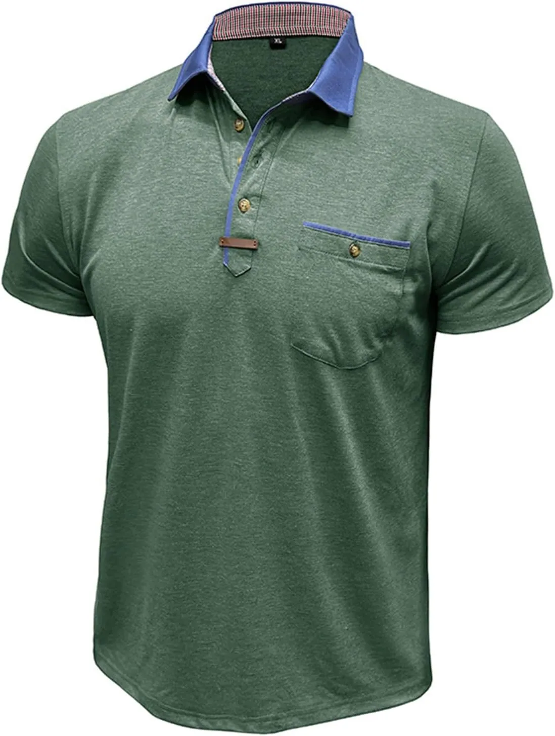 Mens Golf Polo Shirts Short Sleeve Moisture Wicking Cotton Golf Shirt Athletic Fashion Raglan Collared Pique T-Shirts