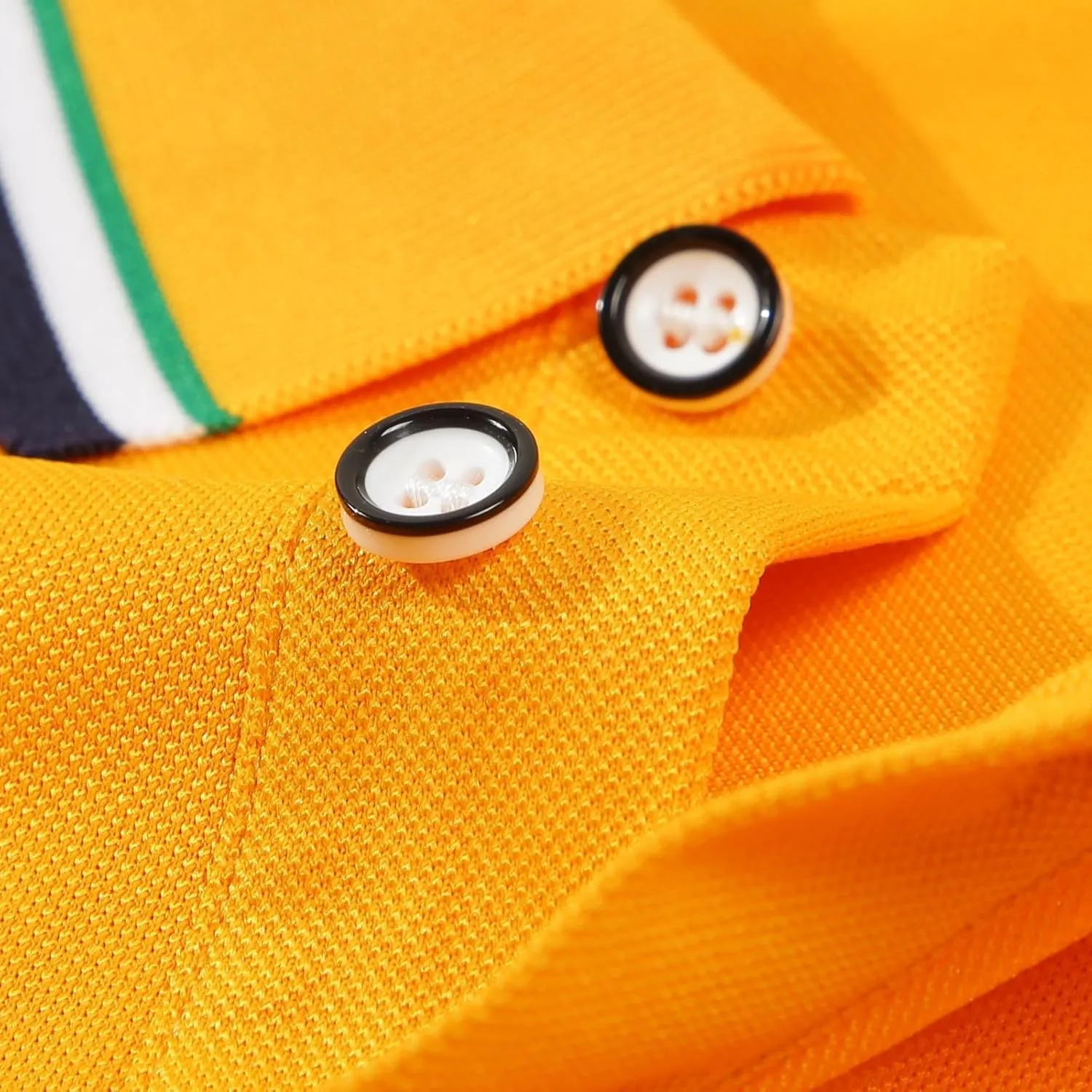 Mens Golf Shirt Short Sleeve Causal V Neck Polo Shirts Slim Fit Solid Button Down Collar T-Shirt Loose Pullover