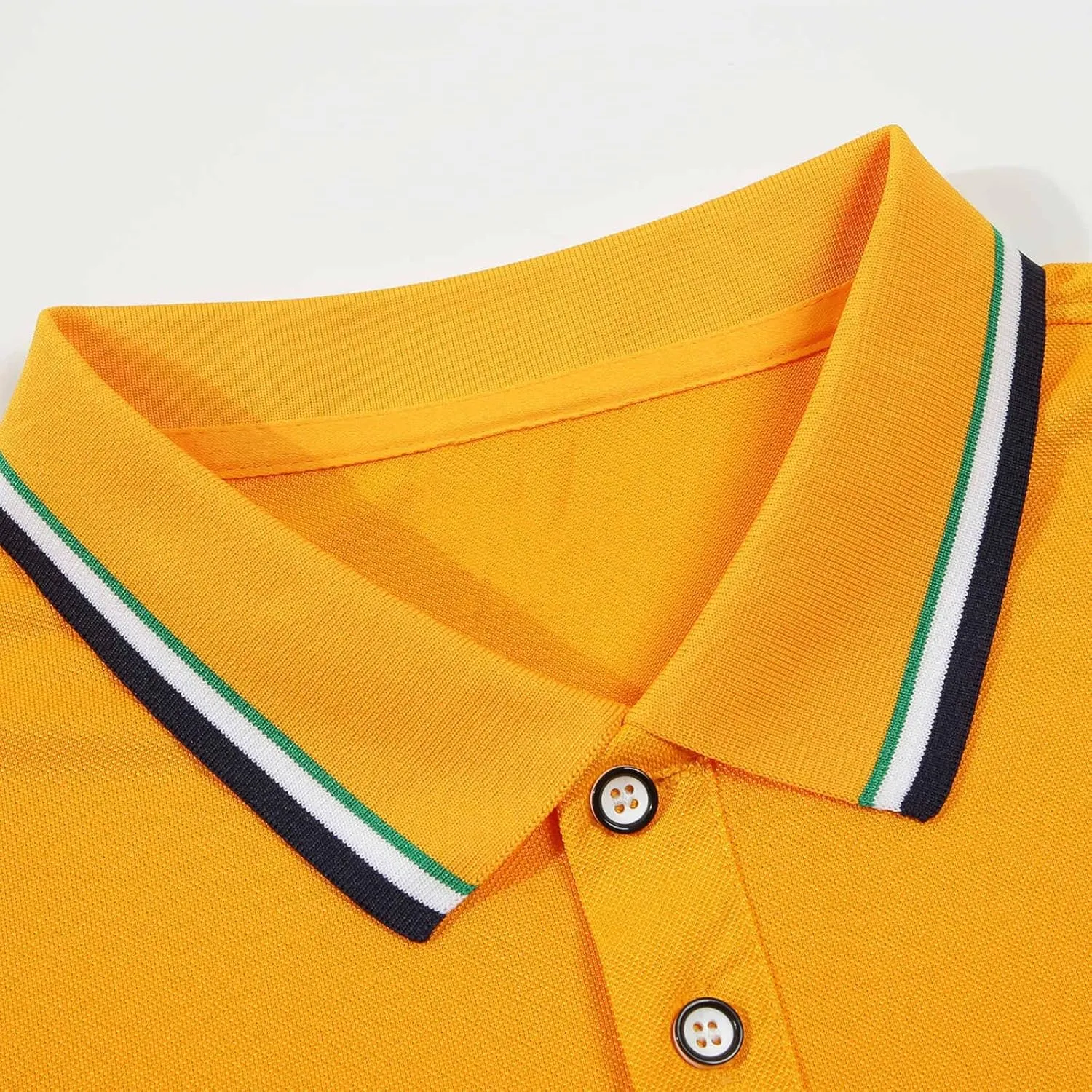 Mens Golf Shirt Short Sleeve Causal V Neck Polo Shirts Slim Fit Solid Button Down Collar T-Shirt Loose Pullover