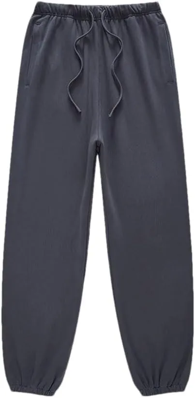 Men's Heavy Weight Solid Sweatpants Elastic Waist Loose Fit Casual Sport Joggers Streetwear