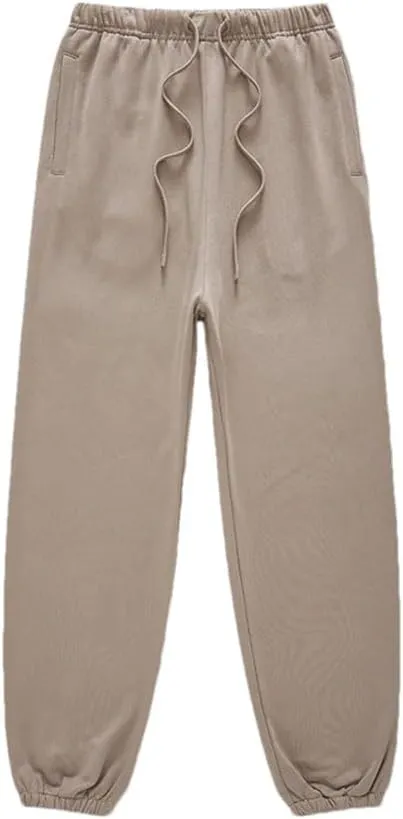 Men's Heavy Weight Solid Sweatpants Elastic Waist Loose Fit Casual Sport Joggers Streetwear