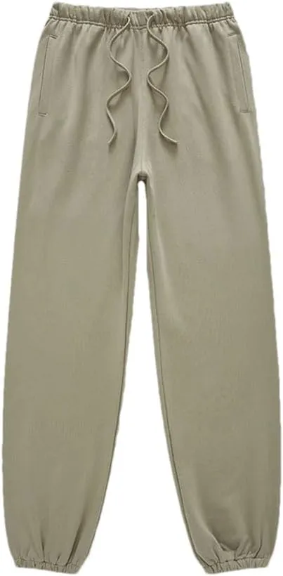 Men's Heavy Weight Solid Sweatpants Elastic Waist Loose Fit Casual Sport Joggers Streetwear