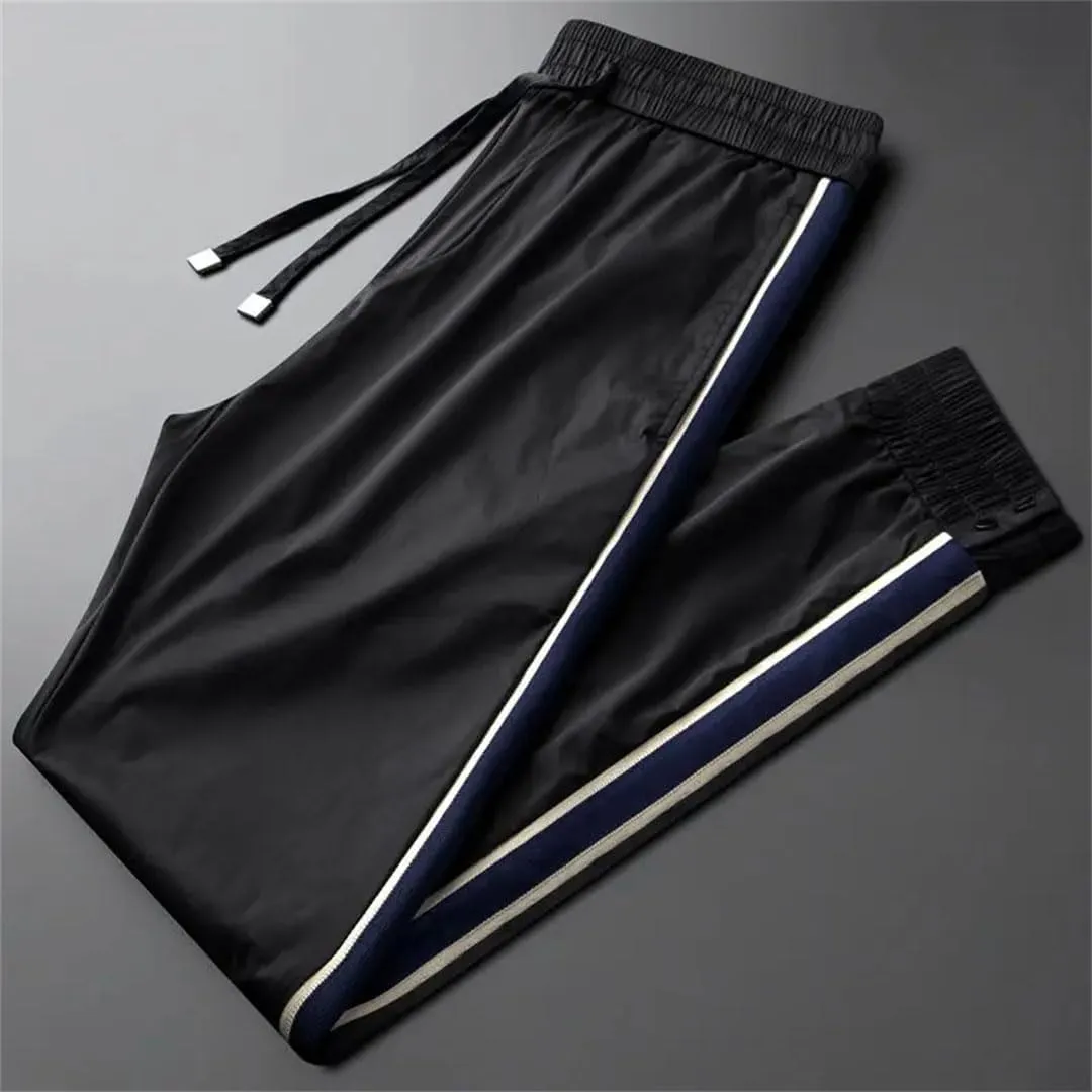 Men's High Waist Loose Fit Lightweight Sports Pants with Elastic Waist and Pockets Casual Summer Trousers