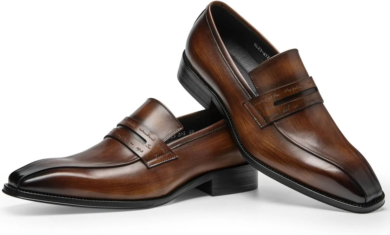 Men's Loafers & Slip-Ons - Full-Grain Leather Penny Loafers | Timeless Dress Shoes with Coin Keeper