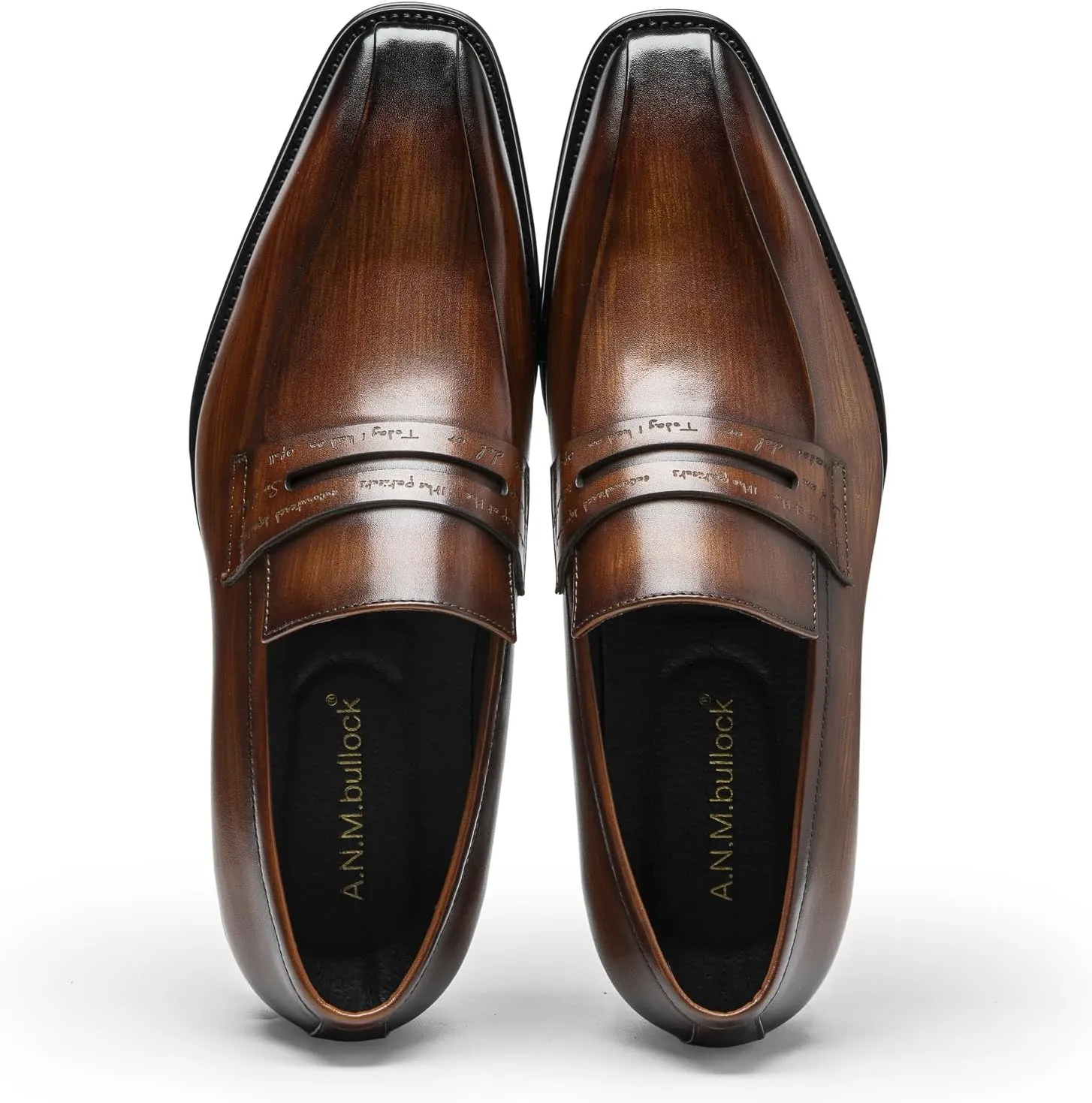Men's Loafers & Slip-Ons - Full-Grain Leather Penny Loafers | Timeless Dress Shoes with Coin Keeper