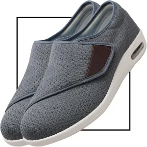 Mens Loafers Wide Fit Slip On Leather Shoes Breathable Knit Mesh Upper Comfortable Moccasins Casual Walking Sneakers for Men Soft Sole Lightweight Sneakers