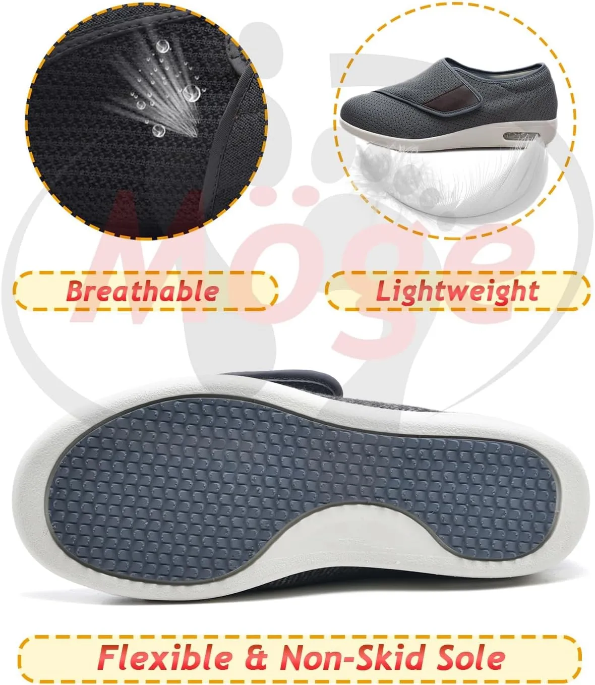 Mens Loafers Wide Fit Slip On Leather Shoes Breathable Knit Mesh Upper Comfortable Moccasins Casual Walking Sneakers for Men Soft Sole Lightweight Sneakers