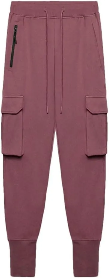 Men's Loose Fit Cargo Pants with Drawstring Waist Full-Length Hip Hop Casual Sweatpants