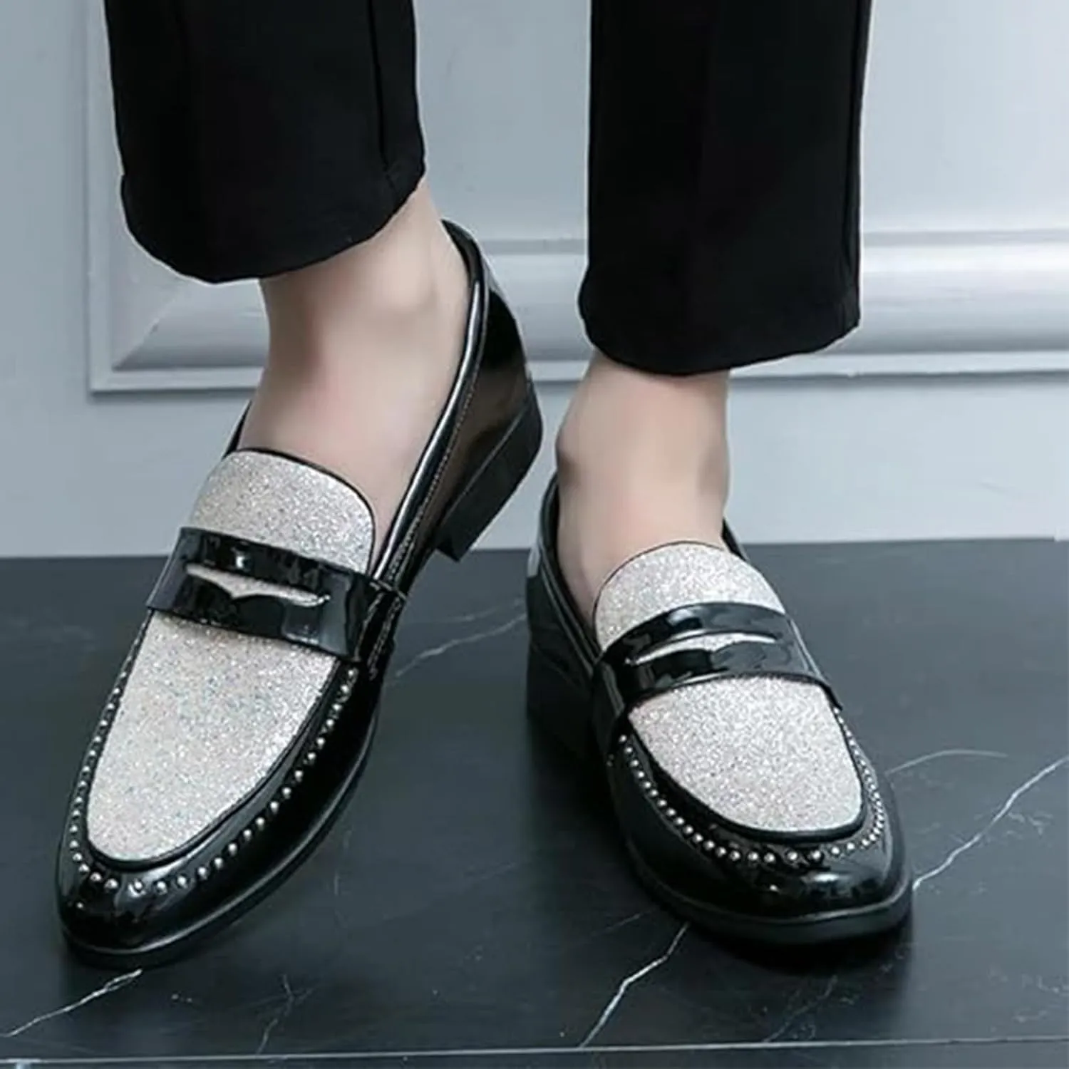 Men's Penny Loafers Sparkle Casual Shoes Multi-Purpose Party Driving Shoes