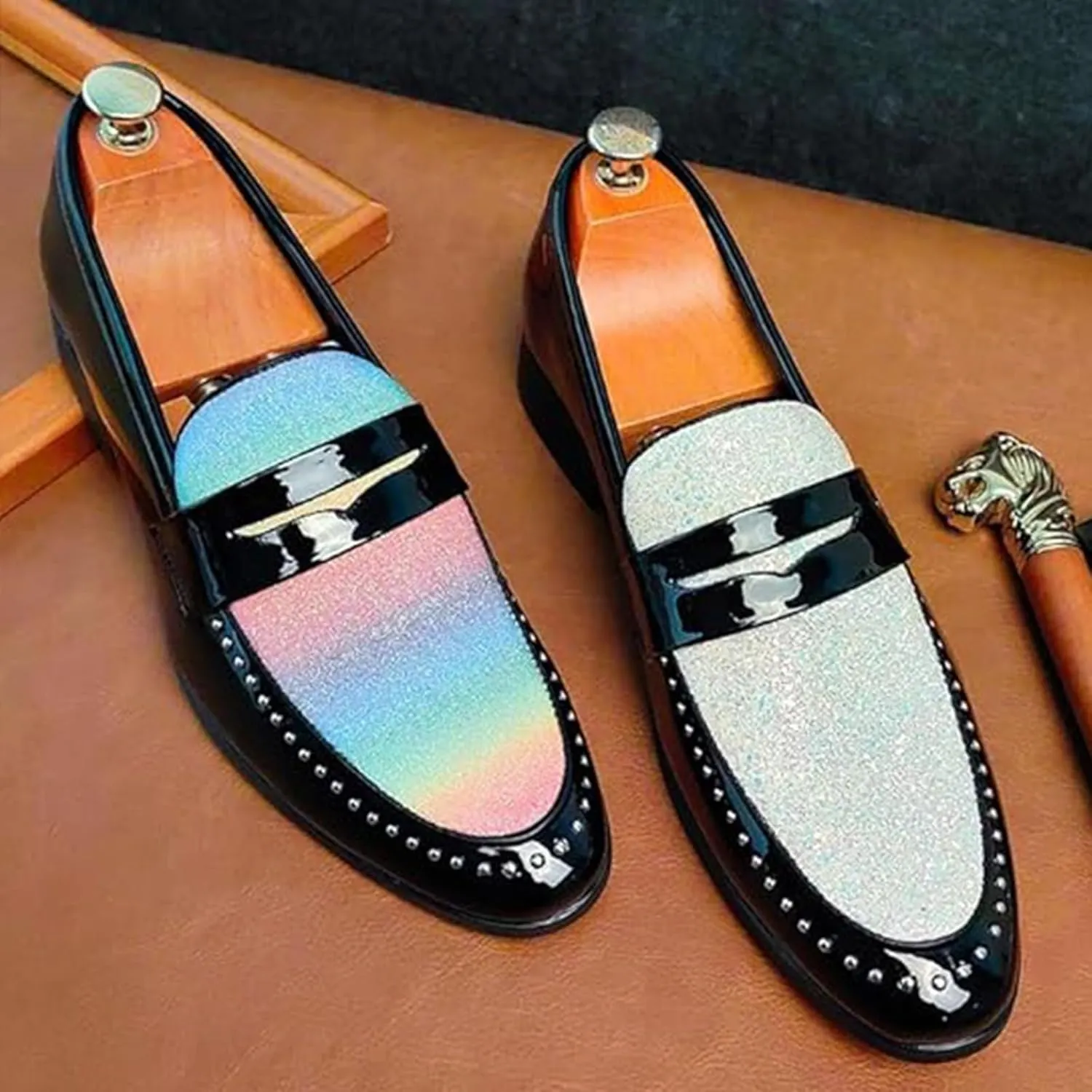 Men's Penny Loafers Sparkle Casual Shoes Multi-Purpose Party Driving Shoes
