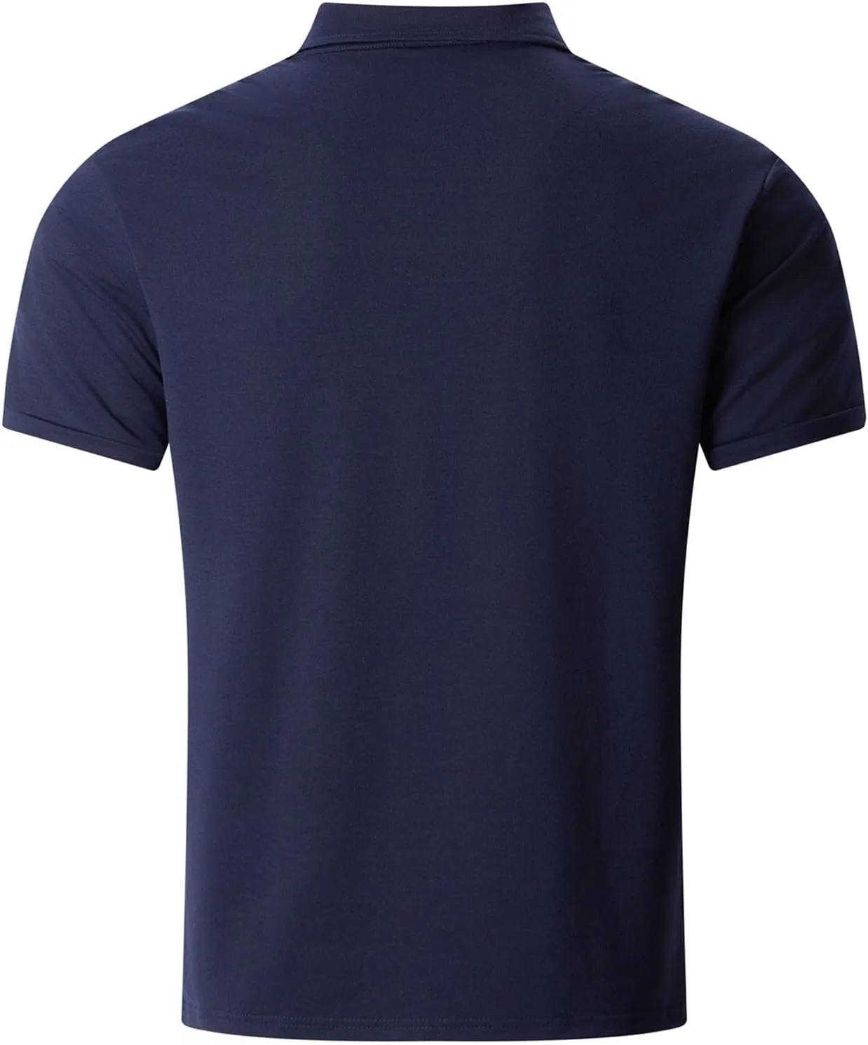 Men's Polo Shirts Short Sleeve Casual Slim Fit Button Golf T Shirt Summer Moisture Wicking Collared Top with Pockets