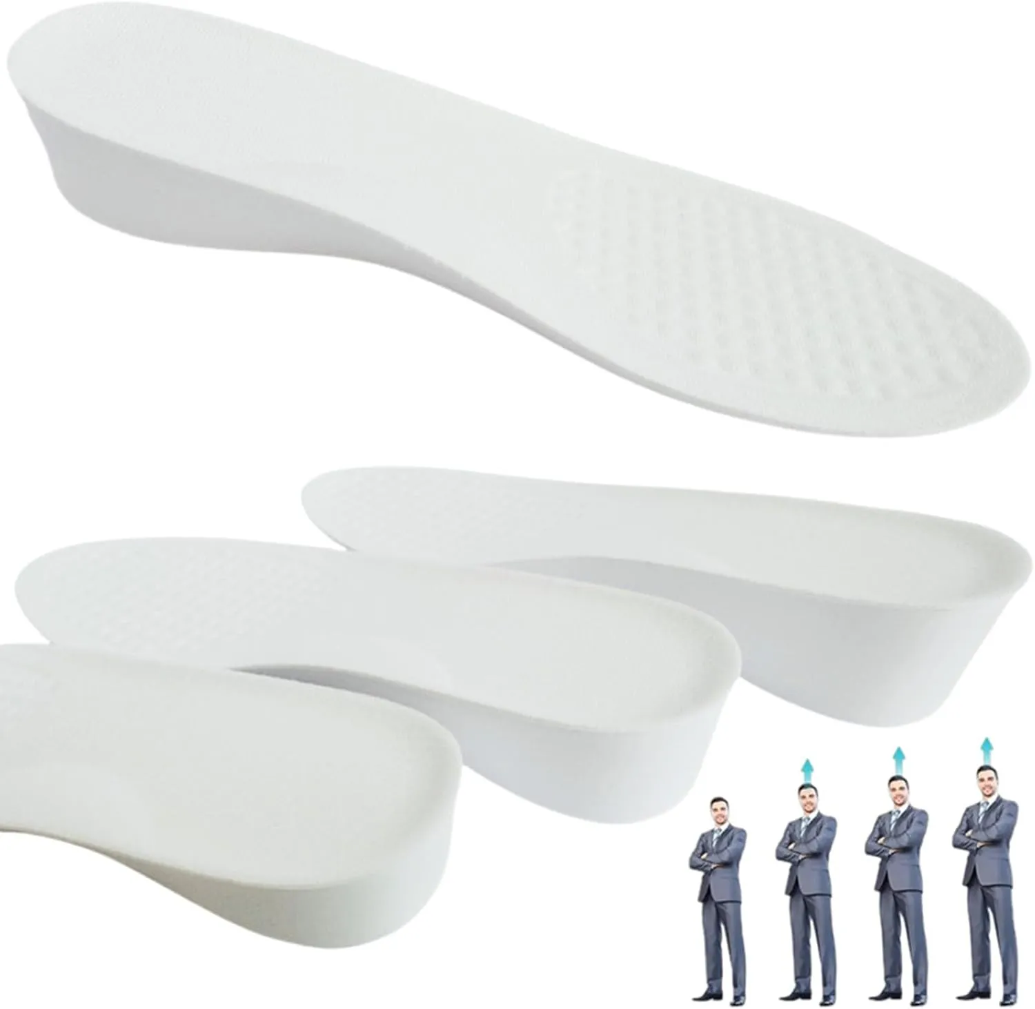 Mens Shoe Lifts for Height,Shoe Wedges Height Inserts for Men,Height Increase Insoles for Women,Highpads 2.0 Men,Heel Lift Inserts,Insoles That Make You Taller,Height Booster(10.28''Lx1.6''UP) (1PAIR)