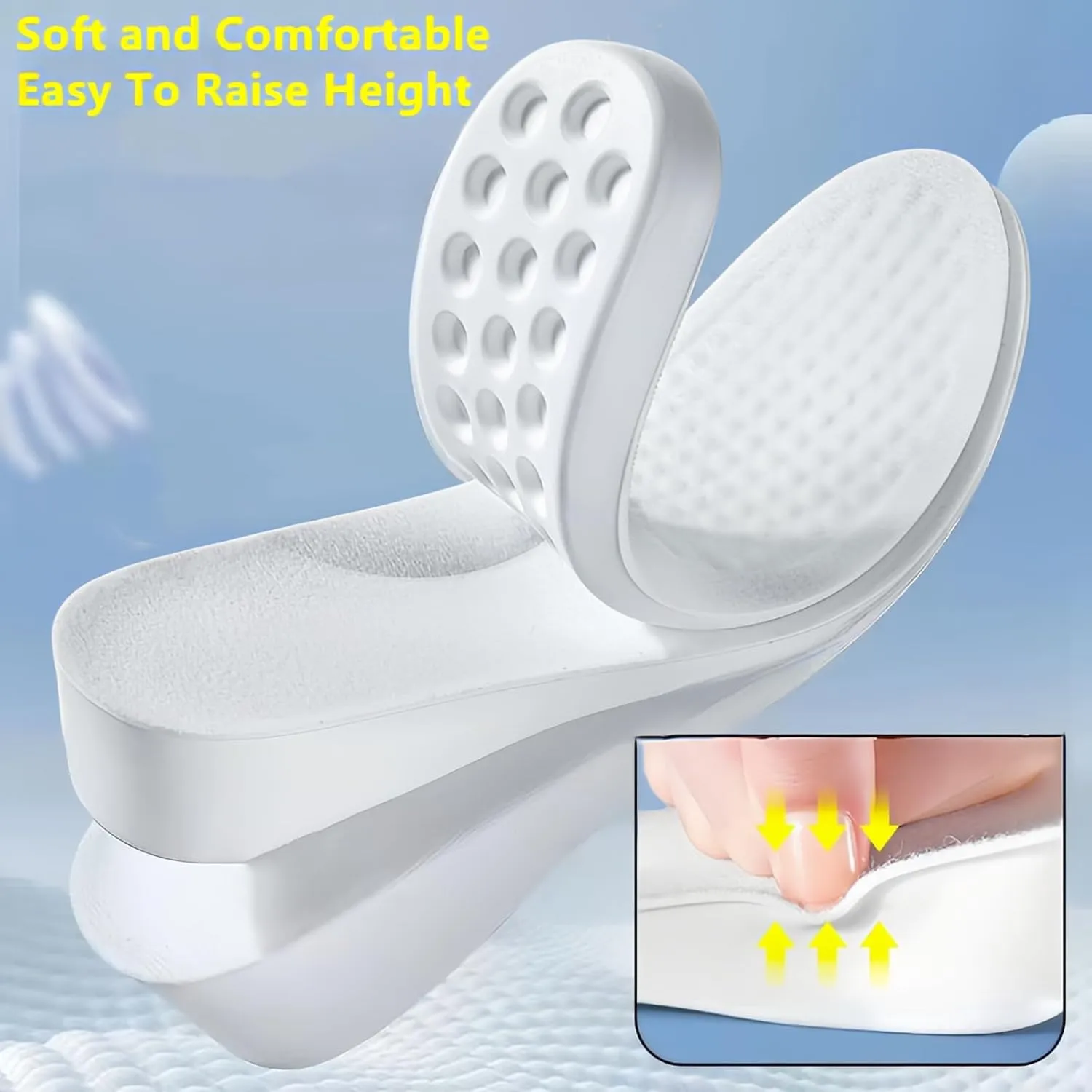 Mens Shoe Lifts for Height,Shoe Wedges Height Inserts for Men,Height Increase Insoles for Women,Highpads 2.0 Men,Heel Lift Inserts,Insoles That Make You Taller,Height Booster(10.28''Lx1.6''UP) (1PAIR)