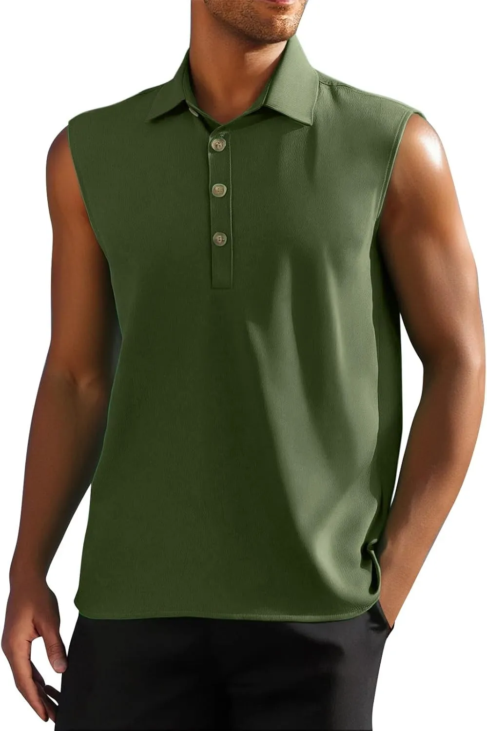 Mens Sleeveless Button Down Beach Shirts Casual Summer Hippie Tank Tops Fashion Solid Collared Linen Tank Shirt 2025