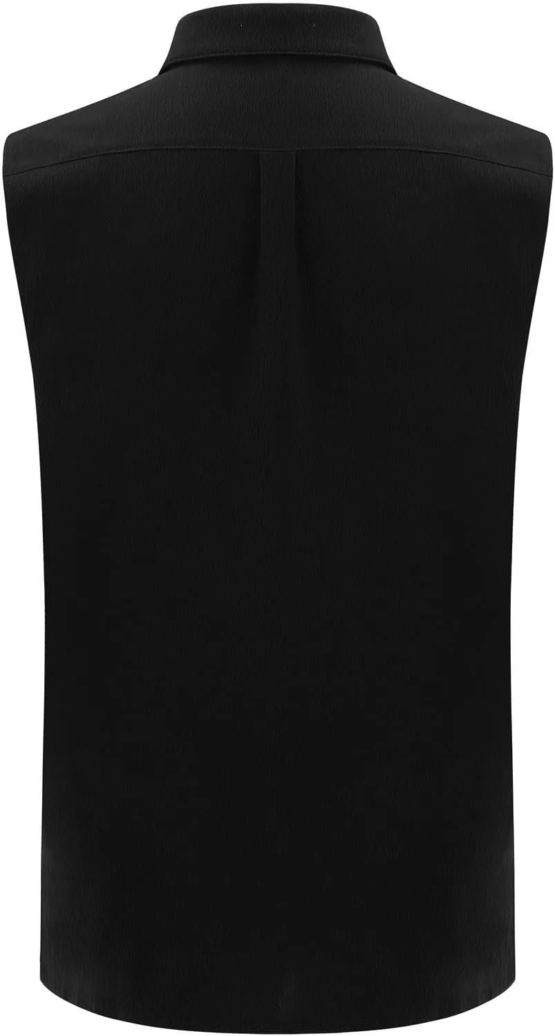 Mens Sleeveless Button Down Beach Shirts Casual Summer Hippie Tank Tops Fashion Solid Collared Linen Tank Shirt 2025