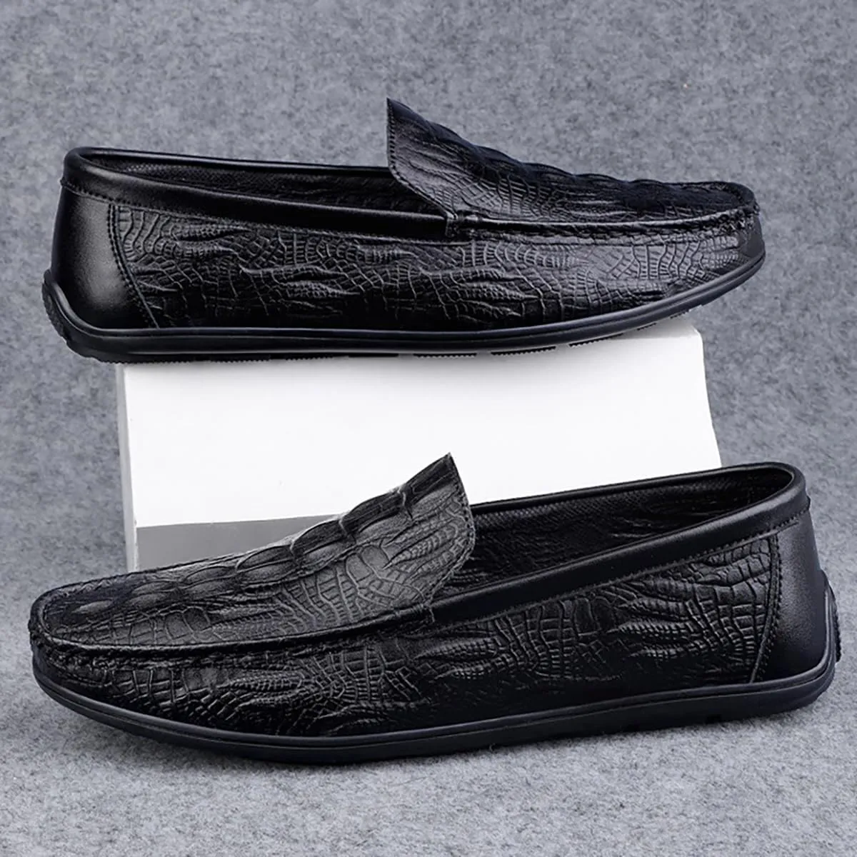 Men's Slip On Driving Loafers,Lightweight All-Day Comfort Non-Slip Soft Sole Penny,Fashion Casual Business Dress Oxford Boat Shoes