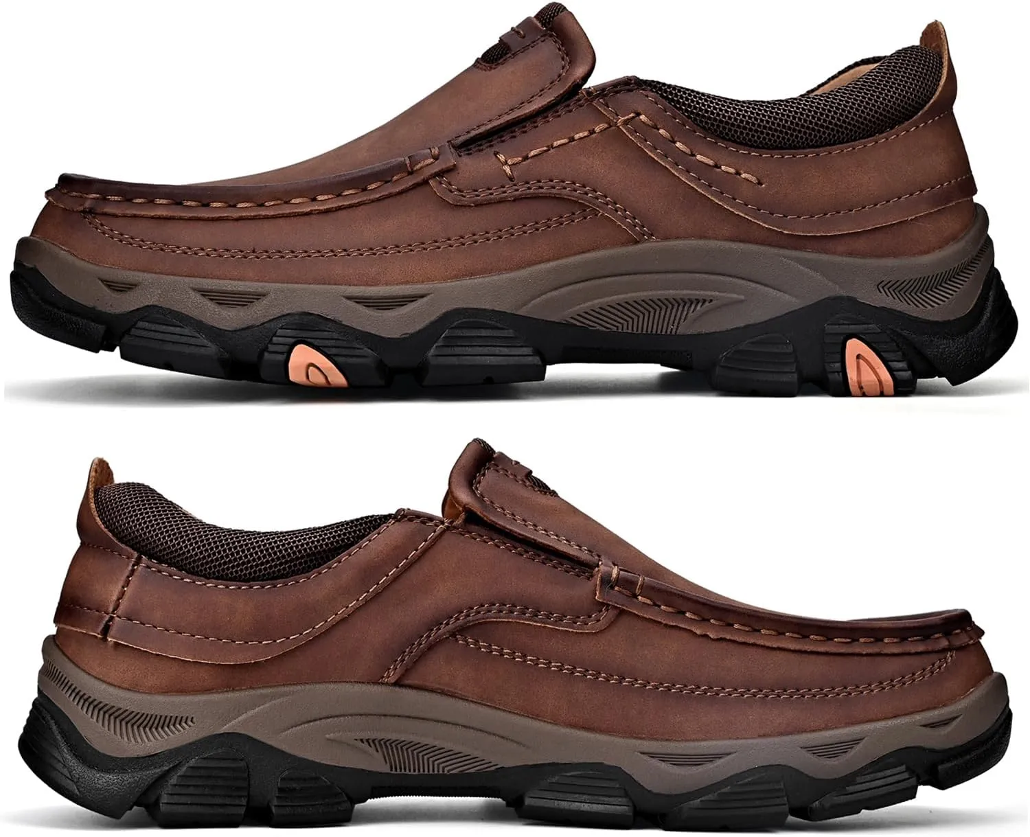 Mens Slip on Loafers Casual Leather Shoes Walking for Work Office Dress Outdoor Shoes