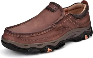 Mens Slip on Loafers Casual Leather Shoes Walking for Work Office Dress Outdoor Shoes
