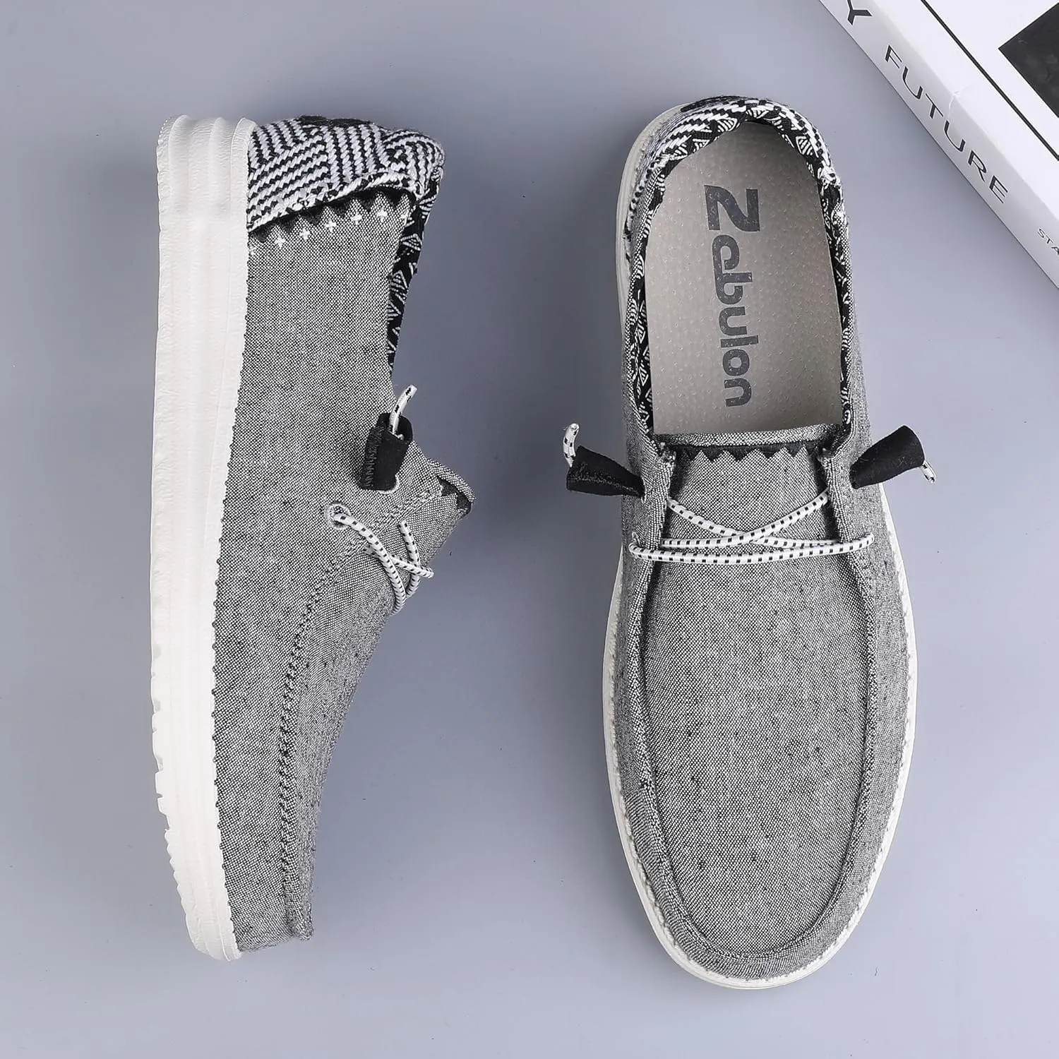 Men's Slip On Loafers Shoes Comfortable Casual Soft Sole Walking Shoes Light-Weight & Machine-Washable