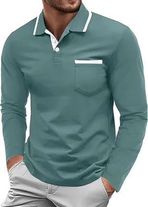 Mens T Shirts Casual Lapel Buttons Lapel T Shirt Tops Men's Business Tops Polo White Tees for Men Gifts for Him Polo
