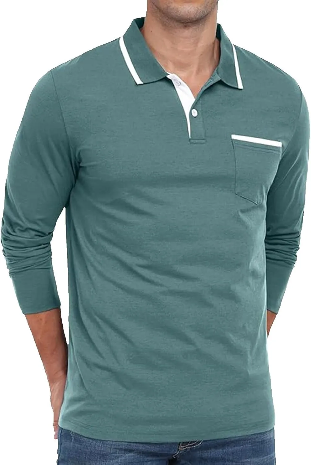 Mens T Shirts Casual Lapel Buttons Lapel T Shirt Tops Men's Business Tops Polo White Tees for Men Gifts for Him Polo