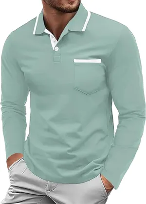 Mens T Shirts Casual Lapel Buttons Lapel T Shirt Tops Men's Business Tops Polo White Tees for Men Gifts for Him Polo