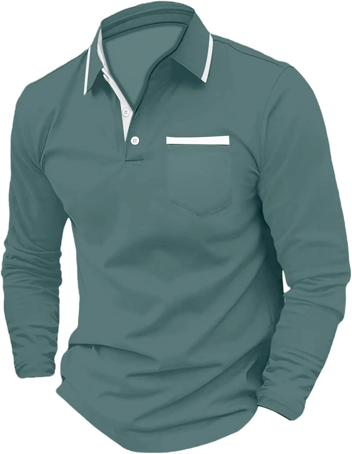 Mens T Shirts Casual Lapel Buttons Lapel T Shirt Tops Men's Business Tops Polo White Tees for Men Gifts for Him Polo
