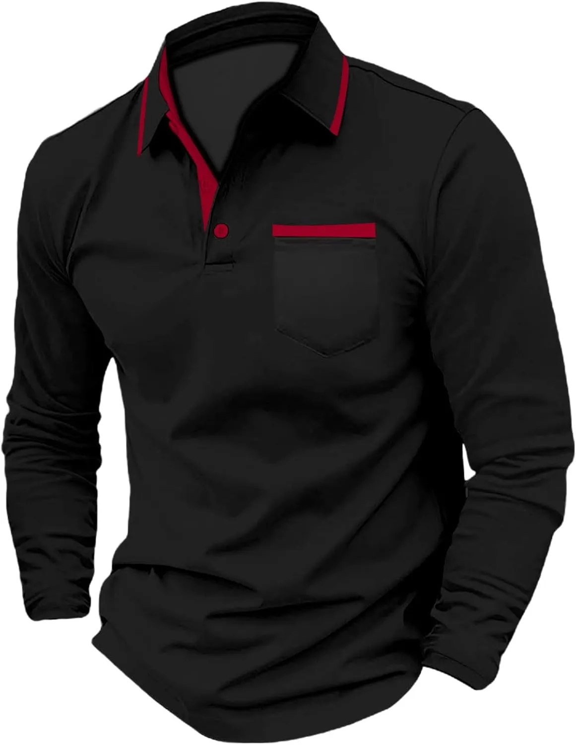 Mens T Shirts Casual Lapel Buttons Lapel T Shirt Tops Men's Business Tops Polo White Tees for Men Gifts for Him Polo