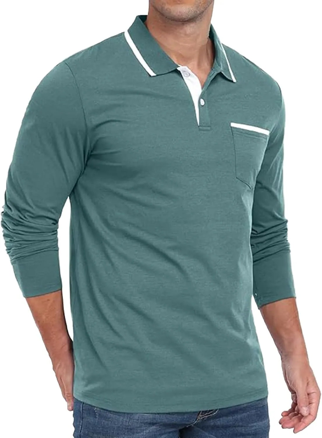 Mens T Shirts Casual Lapel Buttons Lapel T Shirt Tops Men's Business Tops Polo White Tees for Men Gifts for Him Polo