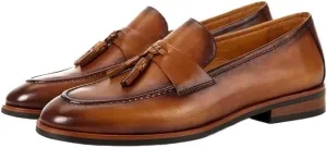 Men's Tassel Leather Shoes,Loafers,Casual Leather Shoes, Business Leather Shoes, Men's Casual British Frosted Fashion Hoes