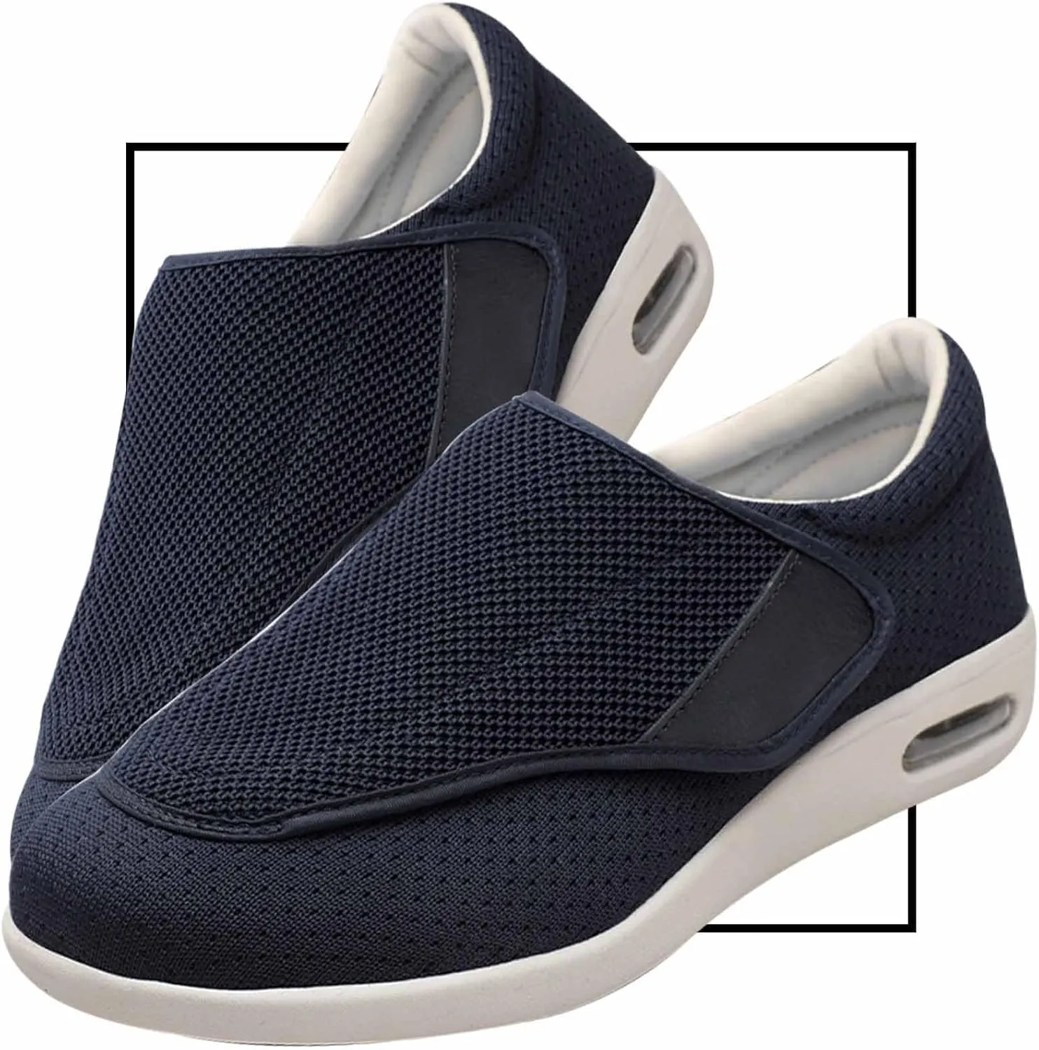 Mens Walking Shoes Slip-on Trainers Men's Orthopedic Comfortable Shoes with Arch Support Orthotic Loafers for Plantar Fasciitis Flat Shoes for Foot and Heel Pain Relief