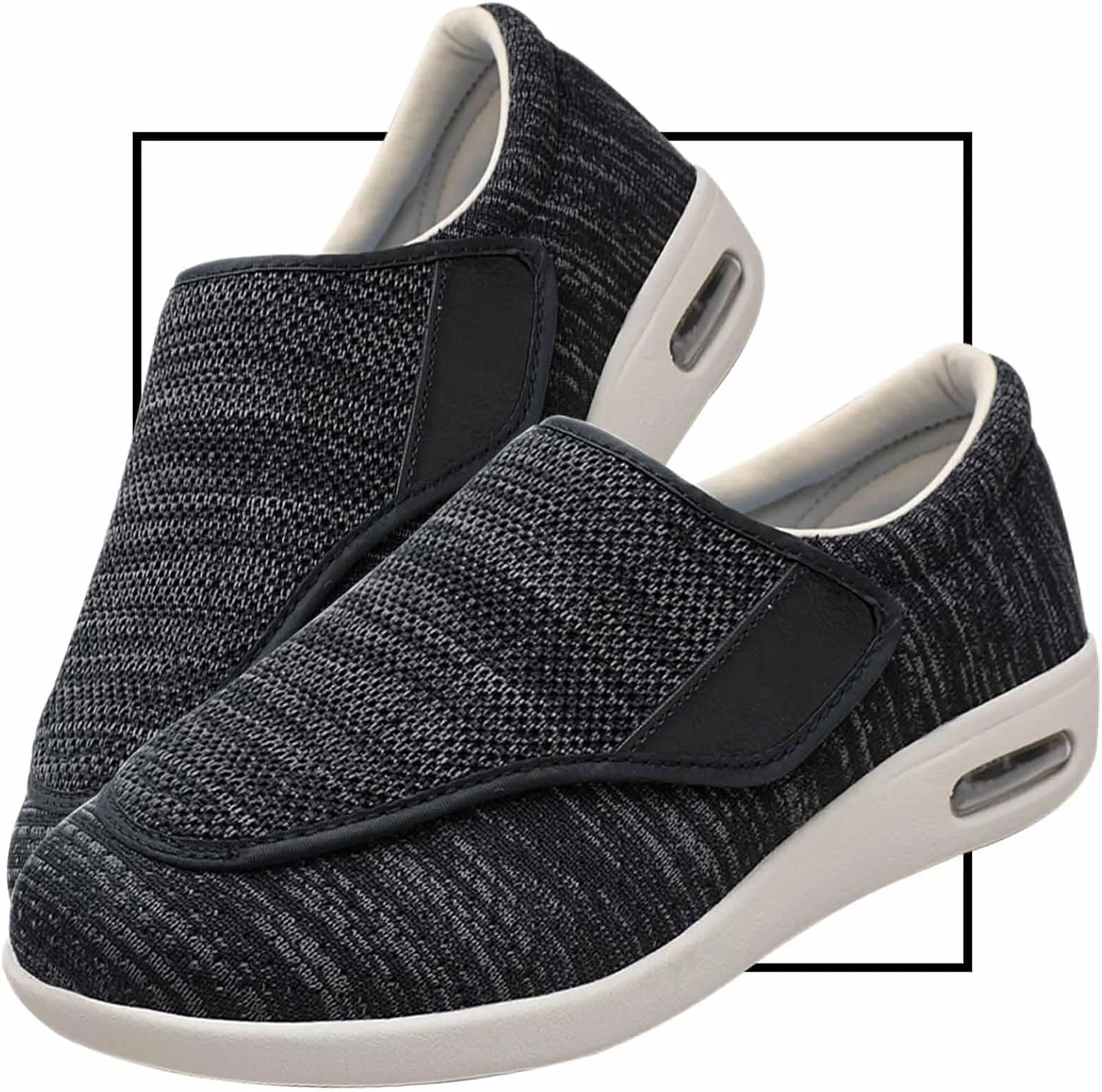 Mens Walking Shoes Slip-on Trainers Men's Orthopedic Comfortable Shoes with Arch Support Orthotic Loafers for Plantar Fasciitis Flat Shoes for Foot and Heel Pain Relief