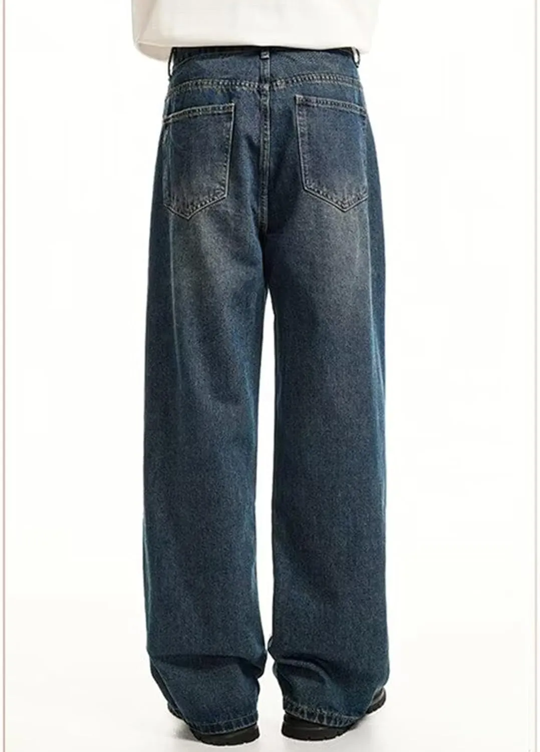 Men's Y2K Jeans Vintage Baggy Jean Pants Grunge Aesthetic Skater Pants Streetwear Relaxed Fit Jeans Trousers