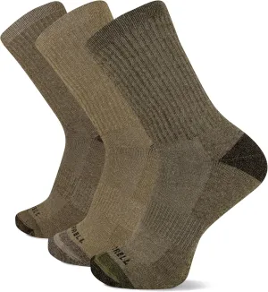 Merrell Unisex Adult Wool Everyday Hiking Crew Socks - 3 & 6 Pairs - Cushioned Moisture Wicking