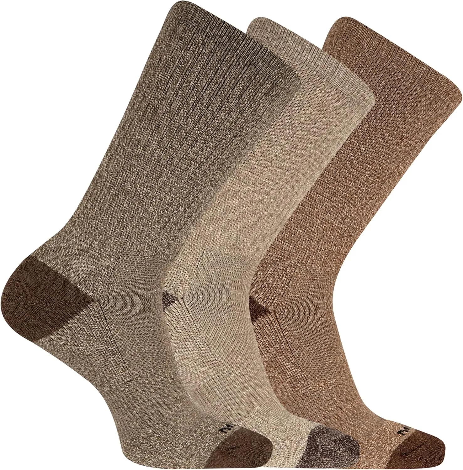 Merrell Unisex Adult Wool Everyday Hiking Crew Socks - 3 & 6 Pairs - Cushioned Moisture Wicking