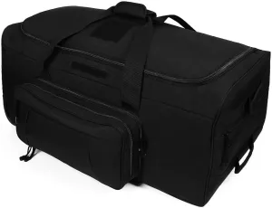 Military Tactical Wheeled Deployment Bag Rolling Duffel Trolley Bag for Camping (Black)