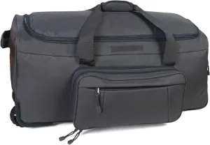 Military Wheeled Deployment Bag Tactical Heavy Duty Duffel Bag for Hiking Camping (Grey)