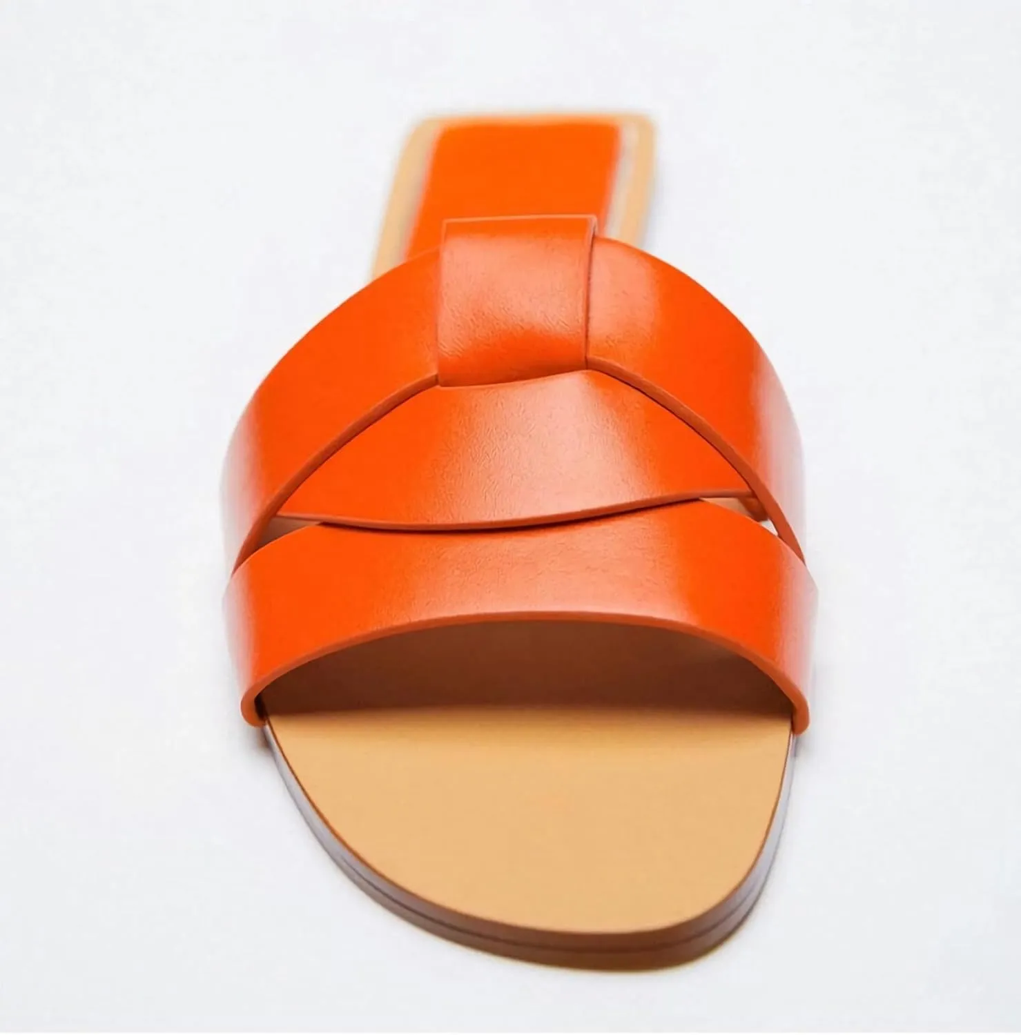 MissHeel Braided Soft Padded Sandals Single Band Flats