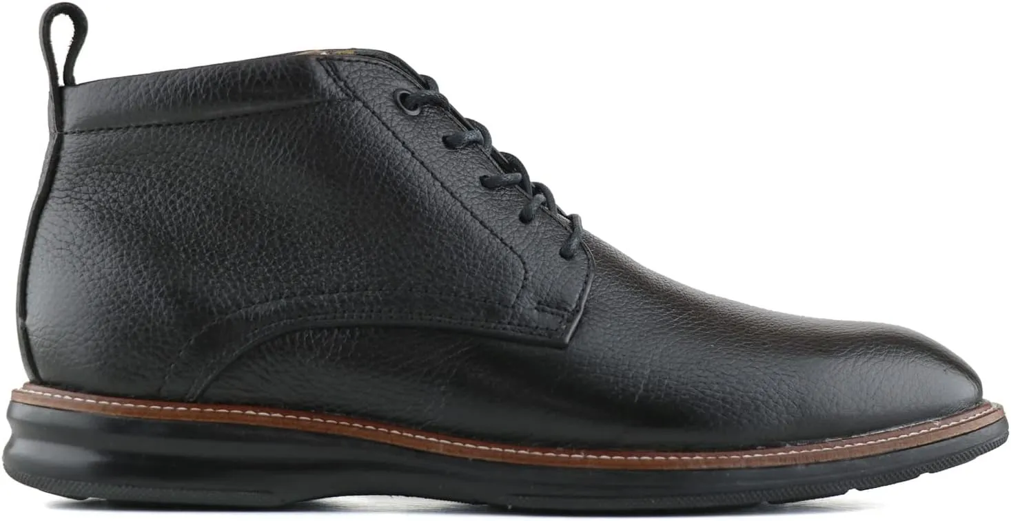 MJNY Mens Casual Comfortable Genuine Leather Chukka Laceup Ankle Boots Lightweight Breathable Classic Fashion Chelsea Dress Boots