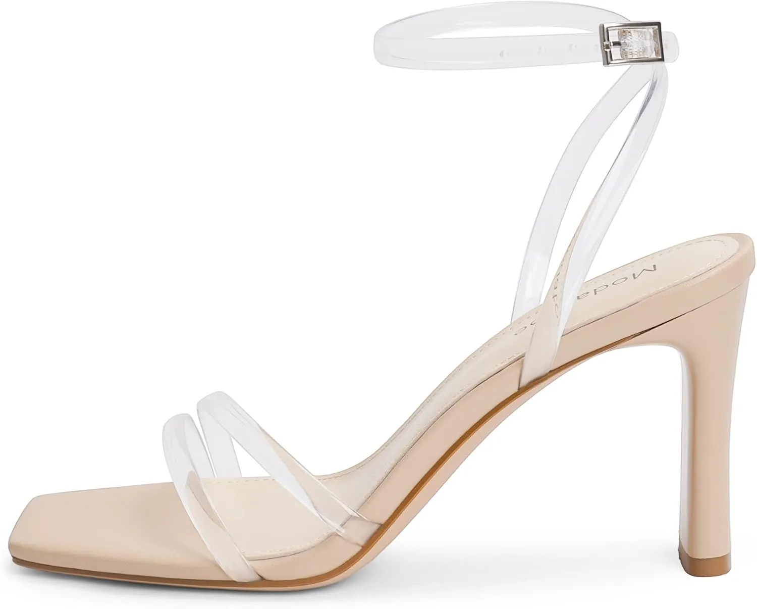 Modatope Womens Sandals Square Open Toe Chunky High Heels Strappy Ankle Strap Sandals Comfort Dress Party Shoes