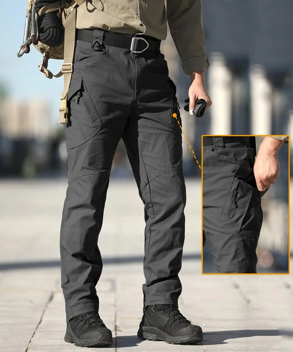 NAVEKULL Men's Military Cargo Tactical Pants Ripstop Lightweight Cotton Stretch Combat Outdoor Hiking Pants